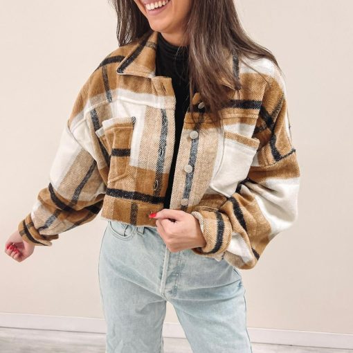 Cropped Mustard Flannel - Image 6