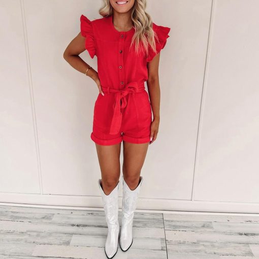 Emersyn Romper – Red - Image 4