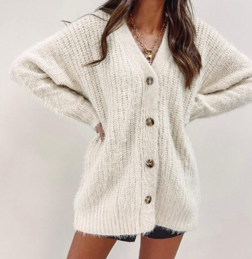 Fuzzy Oversized Cardigan - Image 4