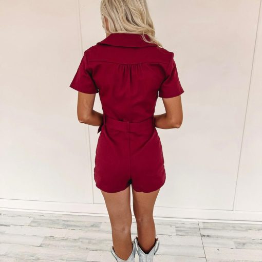 Gabby Romper – Burgundy - Image 3