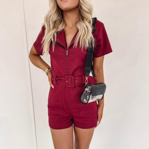Gabby Romper – Burgundy - Image 6