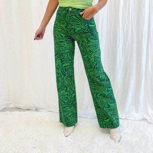 Green Printed Pants - Image 3