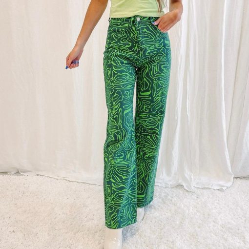 Green Printed Pants - Image 4