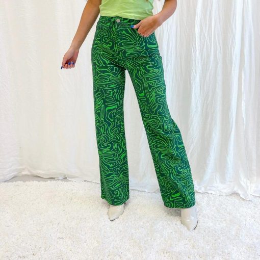 Green Printed Pants - Image 6