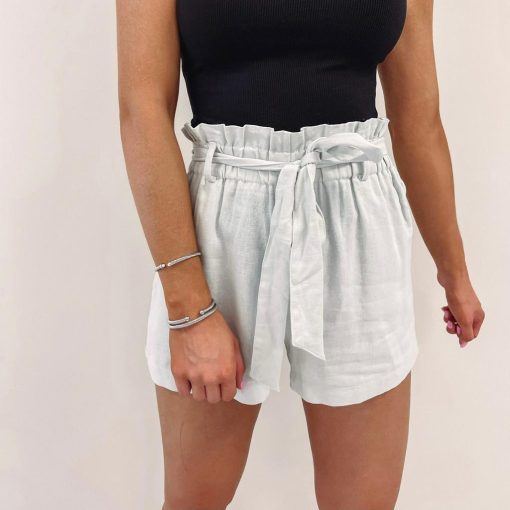 Grey Belted Shorts - Image 3