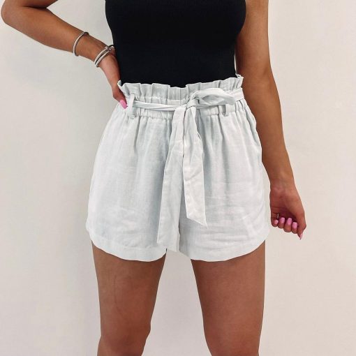 Grey Belted Shorts - Image 5