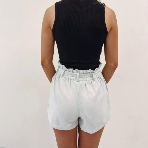 Grey Belted Shorts - Image 6