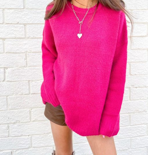 Harper Hot Pink Sweater - Image 3