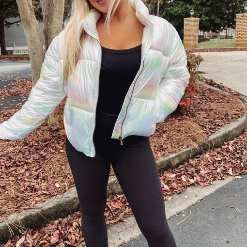 Iridescent Puffer Jacket - Image 3