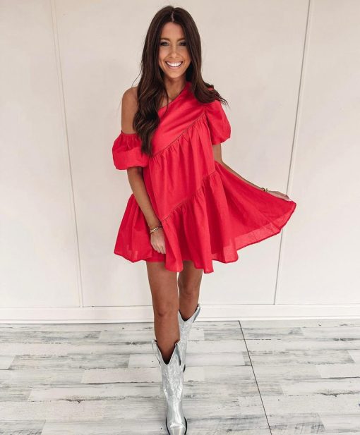 Jamie Dress – Red - Image 6