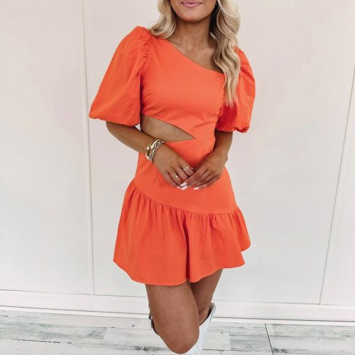 Jodie Dress – Orange - Image 6