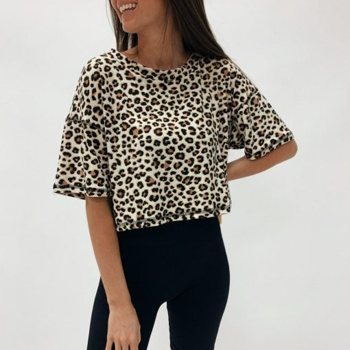 Leopard Cropped Tee - Image 4
