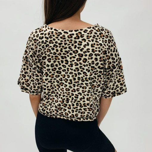 Leopard Cropped Tee - Image 5