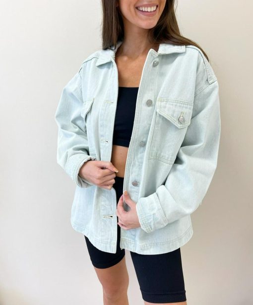 Light Wash Denim Jacket - Image 6