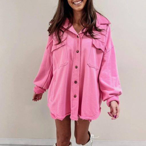 Olson Shacket – Pink - Image 3