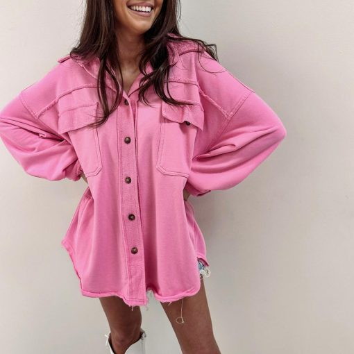 Olson Shacket – Pink - Image 5