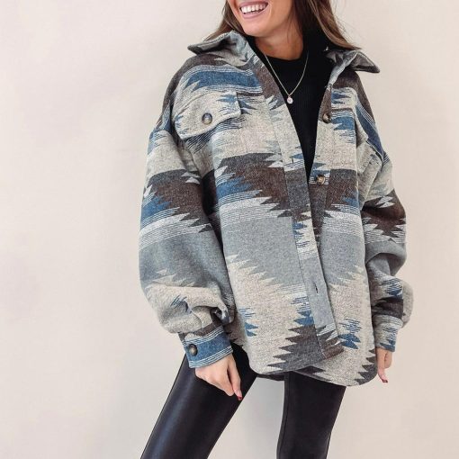 Oversized Aztec Jacket - Image 4