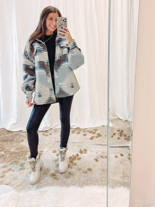 Oversized Aztec Jacket - Image 5