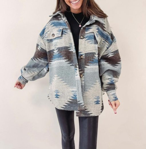 Oversized Aztec Jacket - Image 6
