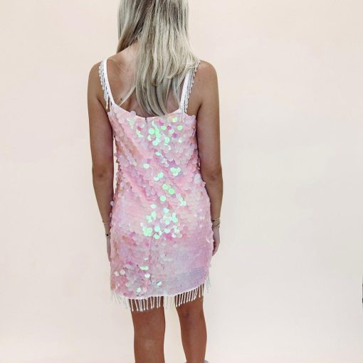 Pink Iridescent Disc Dress - Image 3