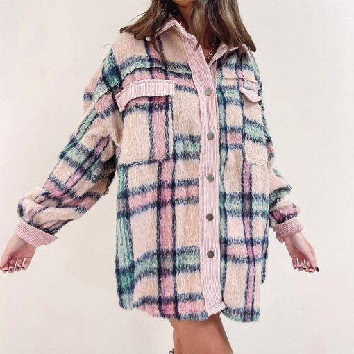 Pink Plaid Shacket - Image 4