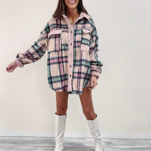 Pink Plaid Shacket - Image 6