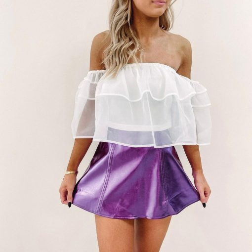 Purple Metallic Skirt - Image 3