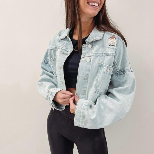 Rhinestone Denim Jacket - Image 3
