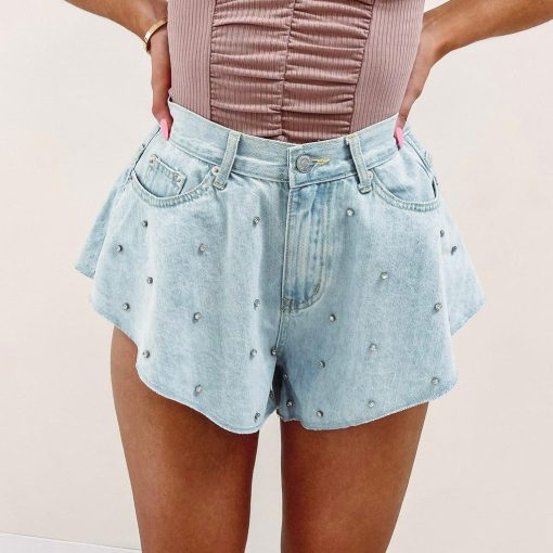 Rhinestone Flutter Shorts - Image 3