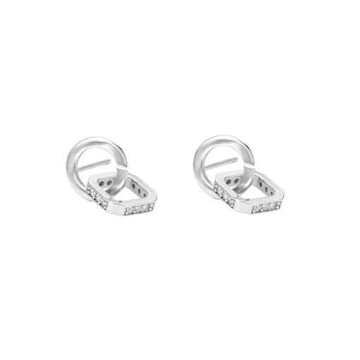 Geometric Round/Square Stud Earrings S925 Sterling Silver B017